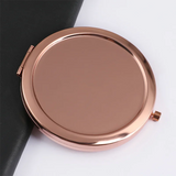 70mm Portable Metal Blank Compact Mirror Rose Gold for DIY Women Cosmetic Beauty