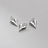 925 Sterling Silver Love Heart Necklace Charms Romantic S925 Silver Pendants