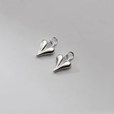 925 Sterling Silver Love Heart Necklace Charms Romantic S925 Silver Pendants