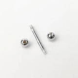 925 Silver Straight Barbell Nipple Ring Body Piercing