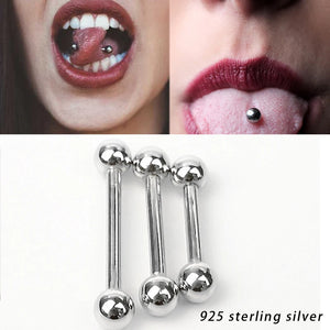 925 Silver Straight Barbell Nipple Ring Body Piercing