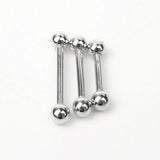 925 Silver Straight Barbell Nipple Ring Body Piercing