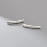 999 Pure Silver Embossed Buddhism Mantras Tube Beads Spacer Charms