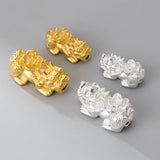 999 Pure Silver Fortune Mythical Beast Charm Beads