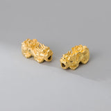 999 Pure Silver Fortune Mythical Beast Charm Beads
