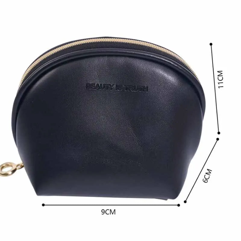 Green/Gray PU Leather Portable Port Bag Jewelry Storage Cosmetic Mini Wallet