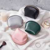 Green/Gray PU Leather Portable Port Bag Jewelry Storage Cosmetic Mini Wallet