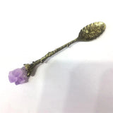 Amethyst Cluster Charms Spoon Crown Bronze Pendants DIY Jewelry