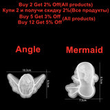 Angel UV Silicone Mold Mermaid Key Chain Pendant Earring Epoxy Resin Mould