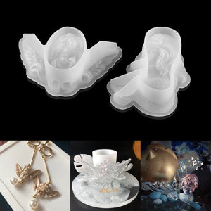 Angel UV Silicone Mold Mermaid Key Chain Pendant Earring Epoxy Resin Mould