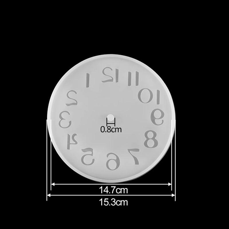 Arabic Numerals Clock Silicone Mold for DIY Jewelry Making