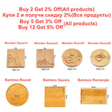 Bamboo Coaster Molds Plate UV Resin Wood Tray Dish Casting Mould