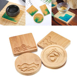 Bamboo Coaster Molds Plate UV Resin Wood Tray Dish Casting Mould