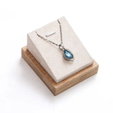 Bamboo Jewelry Necklace Pendant Display Stand Holder Organizer