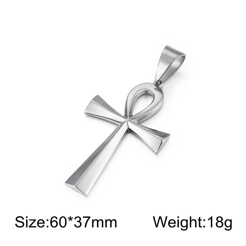 Egypt Symbol Stainless Steel Ankh Pendant Charm for Necklace DIY