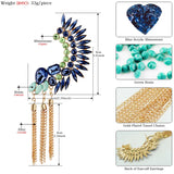 Boho Long Tassels Ear Cuff Earring Bijoux Femme Chain Rhinestone Clip