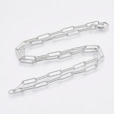 Brass Oval Paperclip Chain w/ Lobster Claw Clasps 18.3 inch