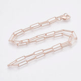 Brass Oval Paperclip Chain w/ Lobster Claw Clasps 18.3 inch