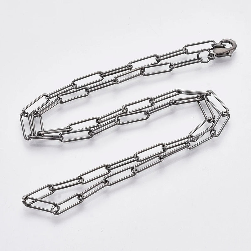 Brass Oval Paperclip Chain w/ Lobster Claw Clasps 18.3 inch