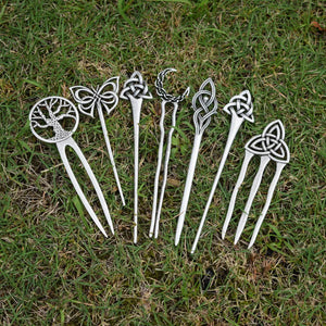 Celtics Knot Crescent Moon Hair Tree of Life Hair Fork Butterfly Heart Hairpin