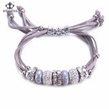 1pcs Leather Bracelet Adjust Wrist Jewelry For Women Vintage Bracelet&Bangle