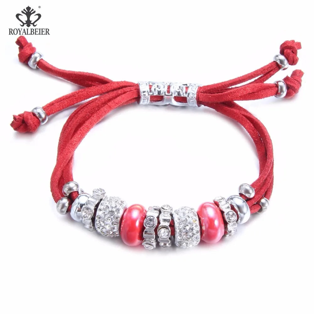 1pcs Leather Bracelet Adjust Wrist Jewelry For Women Vintage Bracelet&Bangle