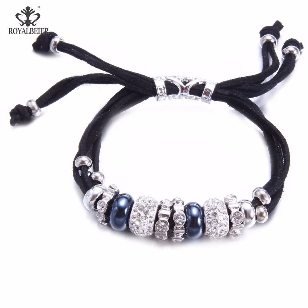 1pcs Leather Bracelet Adjust Wrist Jewelry For Women Vintage Bracelet&Bangle