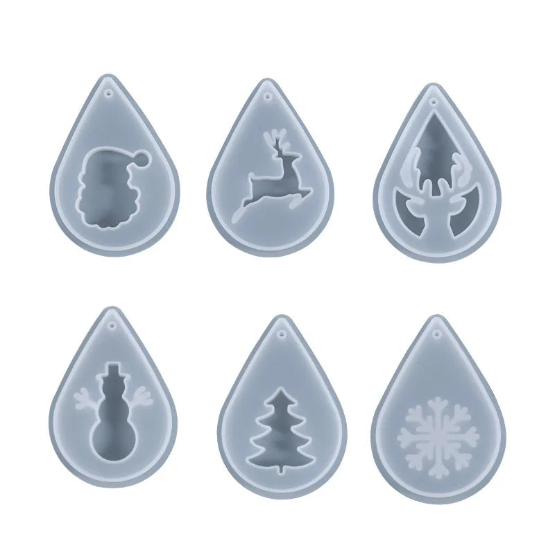Christmas Silicone Mold Elk Snowman Santa Claus Epoxy Resin Mold