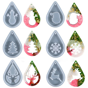 Christmas Silicone Mold Elk Snowman Santa Claus Epoxy Resin Mold