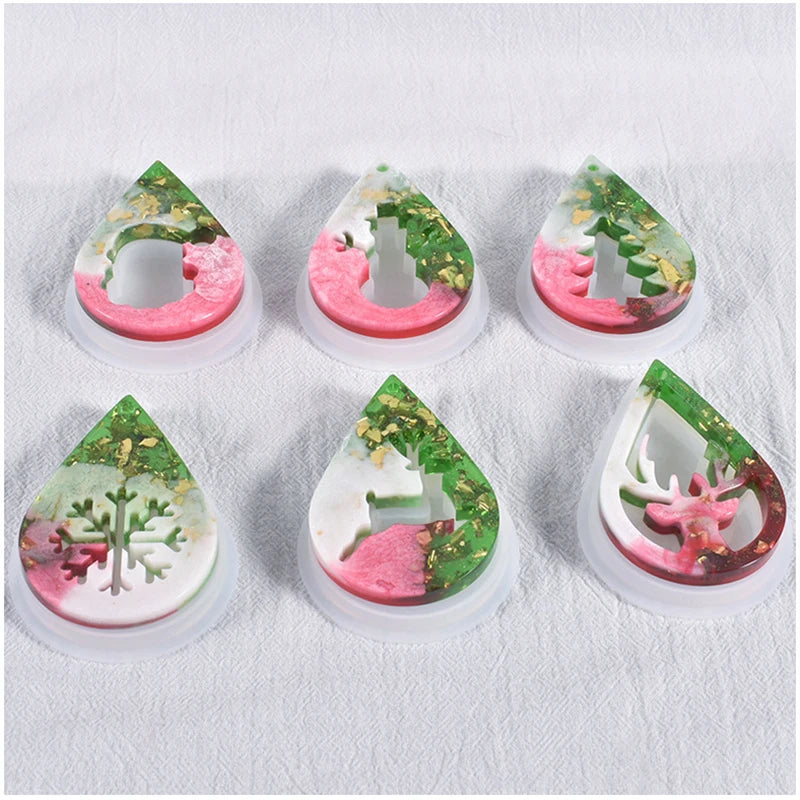 Christmas Silicone Mold Elk Snowman Santa Claus Epoxy Resin Mold