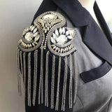 Metal Tassel Epaulette Shoulder Brooch Jewelery Spikes Blazer Accessories