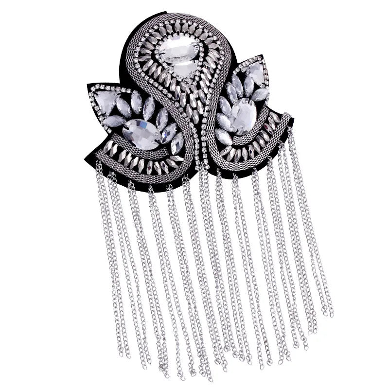 Metal Tassel Epaulette Shoulder Brooch Jewelery Spikes Blazer Accessories