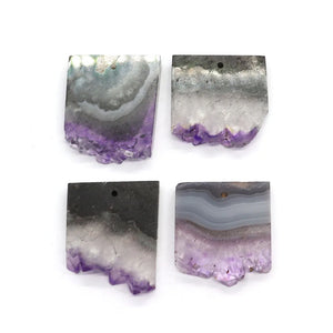 Classic Amethyst Pendant Retro Style Stone Necklace Jewelry Gift