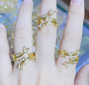 Colorful Zircon Ring Peacock Plated CZ Stone Party Jewelry