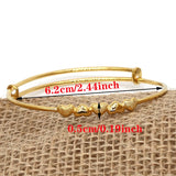 Copper Baby Bangles 24k Heart Bracelet Women Girls jewelry