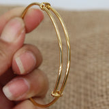 Copper Baby Bangles 24k Heart Bracelet Women Girls jewelry