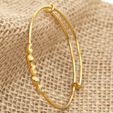 Copper Baby Bangles 24k Heart Bracelet Women Girls jewelry