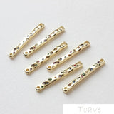 Copper Plated 18K Zircon Double Hanging DIY Material