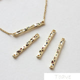 Copper Plated 18K Zircon Double Hanging DIY Material