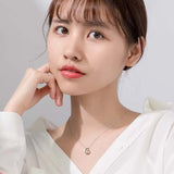 Moon Rabbit Pendant Necklace Women Collarbone Chain Jewelry