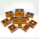 Wood Ring Pendant Jewelry Box Necklace Bangle Storage Case