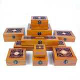 Wood Ring Pendant Jewelry Box Necklace Bangle Storage Case