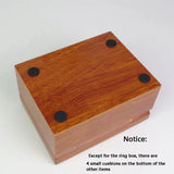 Wood Ring Pendant Jewelry Box Necklace Bangle Storage Case