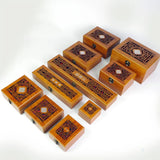 Wood Ring Pendant Jewelry Box Necklace Bangle Storage Case