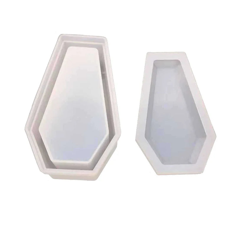 Crystal Coffin Storage Box Silicone Resin Mold Halloween Gothic Container Epoxy