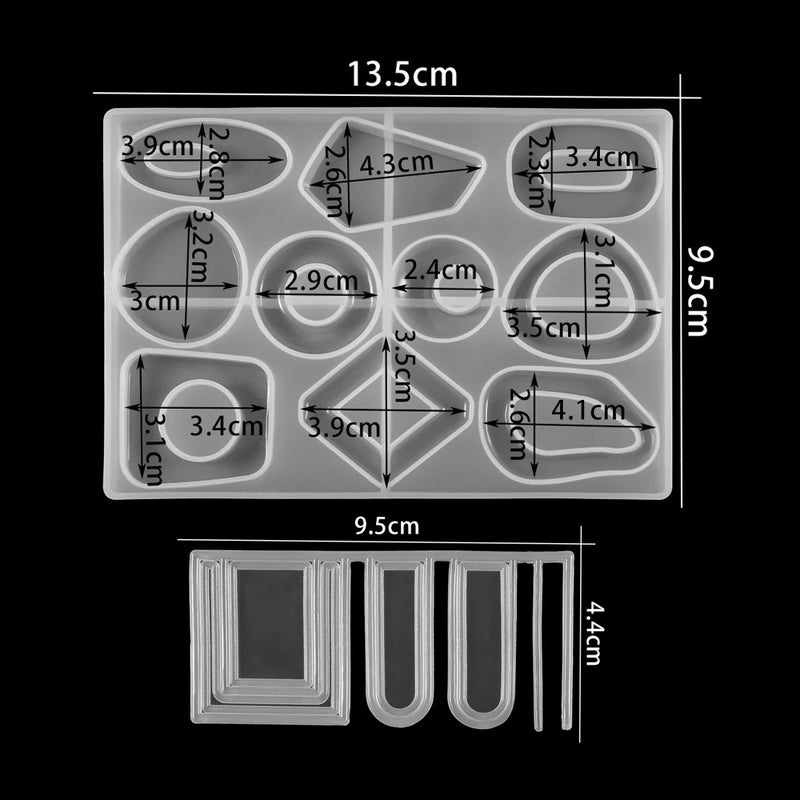 Crystal Earring Pedants Silicone Molds DIY Jewelry Making Findings Accessories