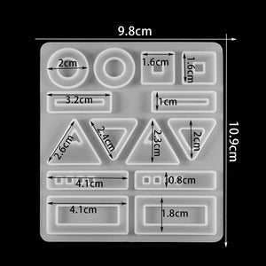 Crystal Epoxy Resin Mold Earrings Ear Pendant Silicone Mould DIY Crafts