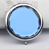 Crystal Makeup Mirror 70mm Round Compact Mirror for Women