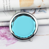 Crystal Metal Makeup Mirror 70mm Compact Round Girl's Women Cosmetic