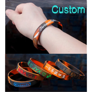 Camouflage Bracelet Customizable Silicone ID SOS Wristband